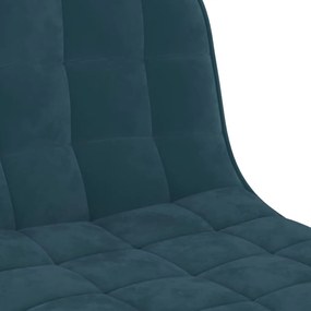 vidaXL 2 db kék bársony bárszék