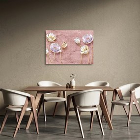 Virágok képe (üvegen) (70x50 cm)