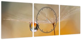 Kép - Makró virág (órával) (90x30 cm)