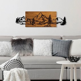 Mountain Range fa-fém faldekoráció