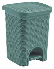 STEFANPLAST Fürdőszobai hulladékkosár Elegance 6l, zöld-szürke