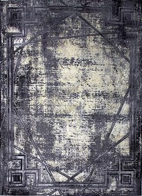 Szőnyeg 200x290 Szürke Fényes Kivágott 2x3 Retro