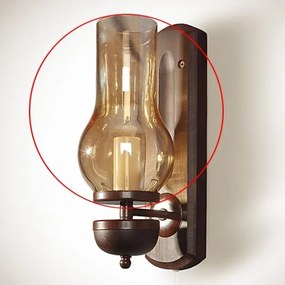 Csereüveg falilámpához TAVERN/COTTAGE E14 210x110 mm barna