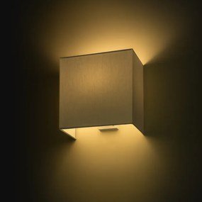 RENDL LOPE W 25/14 nástěnná Chintz světle šedá/bílé PVC 230V LED E27 15W