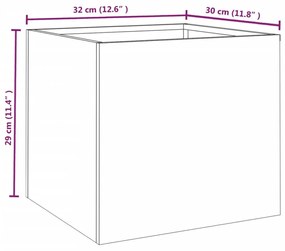 2 db corten acél növénytartó 32 x 30 x 29 cm