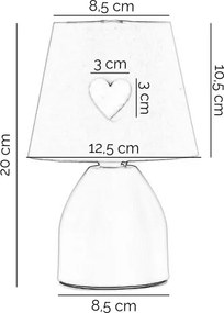ONLI - Gyermeklámpa TITTA 1xE14/6W/230V 20 cm fehér