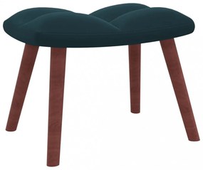 kék bársony hintaszék zsámolynal