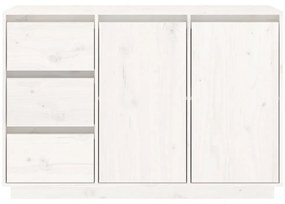 fehér tömör fenyőfa tálalószekrény 111 x 34 x 75 cm