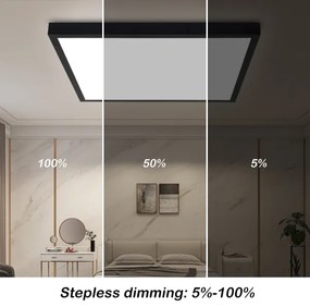 Brilagi-LED Dimmerelhető fürdőszobai lámpa FRAME SMART LED/50W/230V IP44 fekete + Távvezérlő