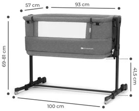 KINDERKRAFT - Bölcső NESTE GROW söt. szürke