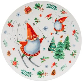 Altom Winter Gnomes porcelán desszert tányér 20 cm