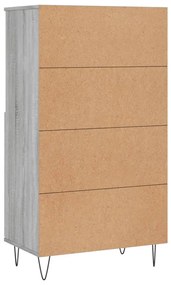 szürke sonoma szerelt fa magasszekrény 60 x 36 x 110 cm