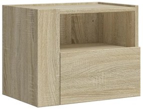2 db sonoma tölgy színű fali éjjeliszekrény 45 x 30 x 35 cm