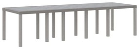 Kert étkező szett 13 pcs Világosszürke Poli rattan