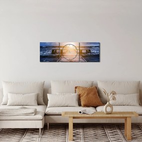 A móló képe nappal (órával) (90x30 cm)