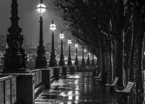 Poszter 70x50cm Esti sétány a Temze partján 2, Assaf Frank