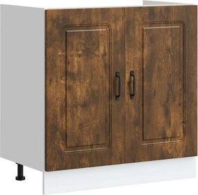 vidaXL Mosogató sljzat szekrény Kalmar füstölt tölgy 80x46x81,5 cm