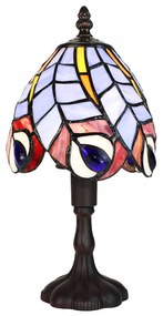 Tiffany asztali lámpa Páva mintás