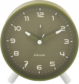 Ébresztőóra , asztali óra zöld éjjeliszekrényhez, csendes mechanizmus Orgullo