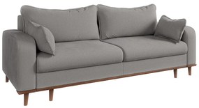 Világosszürke kordbársony kanapé 220 cm Beata – Ropez