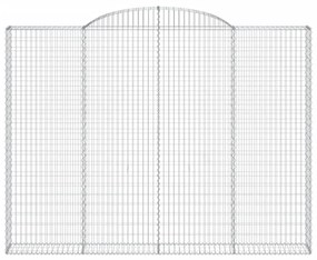 2 db íves horganyzott vas gabion kosár 300x30x220/240 cm
