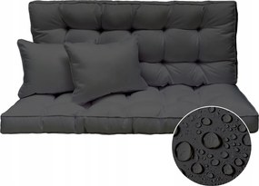 Hintapárna Kerti pad párna Vízálló grafit 150x50 cm