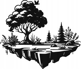 Fali dekoráció Kép minta Fa A Szigeten