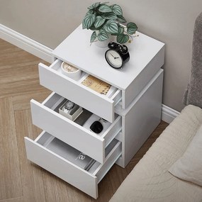 Éjjeliszekrény 40 × 35 × 55 cm, MDF, fehér ANT-E1163 WT