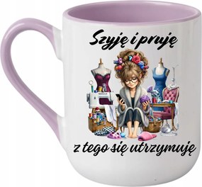 Bögre „Varom és prüszkölök ebből” barna 330 coffee lila