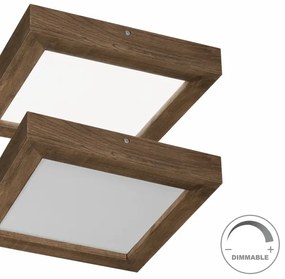 Brilagi-LED állítható fényű WOODY FRAME LED/24W/230V tölgy 30x30 cm IP44 + DO
