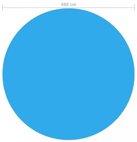 Kerek medence borító 488 cm PE kék