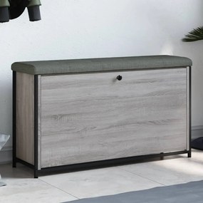 szürke sonoma színű cipőpad lehajtható fiókkal 102 x 32 x 56 cm