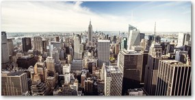 Fotó vászonkép edzett üveg New York 140x70