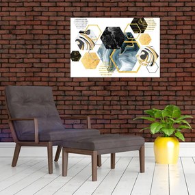 Kép - Sokszög (90x60 cm)