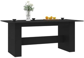 Fekete szerelt fa étkezőasztal 180 x 90 x 76 cm