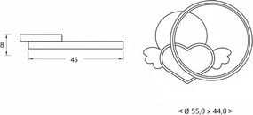 Brilagi - LED gyermek mennyezeti lámpa LOVE LED/48W/230V 3000/4500/6000K rózsaszín