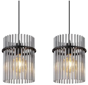 Globo 15698-3H - Csillár zsinóron GORLEY 3xE27/60W/230V fekete