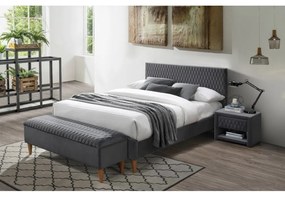 Azurro Bársony ágy 160 x 200 cm, szürke