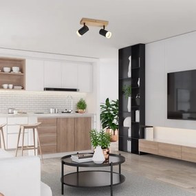 Rabalux 73122 - TORAS mennyezeti spotlámpa 2xGU10/5W/230V tölgy