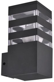 LED RGBW fényerőszabályozható kültéri fali lámpatest TEKSAS 1xE27/12W/230V IP44 antracit