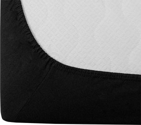 Pamut gumis lepedő STANDARD 90 x 200 cm fekete