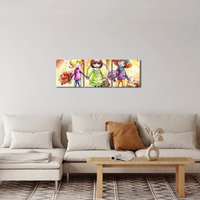 Kép - barátság (órával) (90x30 cm)