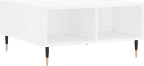 vidaXL magasfényű fehér szerelt fa dohányzóasztal 60x 60 x 30 cm