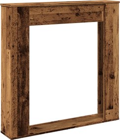 vidaXL antik fa színű szerelt fa kandallóburkolat 100 x 20 x 100 cm