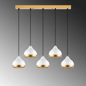 YILDO zsinóros csillár 5xE27/40W/230V fehér/arany