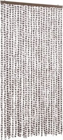 vidaXL tópszínű és fehér zsenília rovarfüggöny 100 x 230 cm