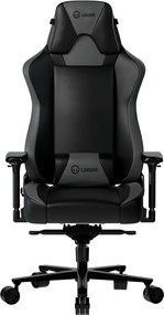 LORGAR Gamer szék, multiblokk mechanizmus, 4D karfák, 5 csillagos alumínium láb, gázlift, PU görgők, szövet műbőr, fekete-szürke