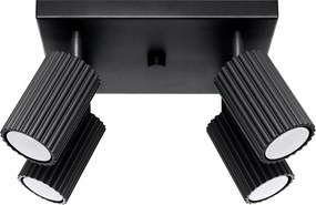 Mennyezeti lámpa Reflektor Tuba Spot 4x GU10 Fekete Karbon 1583 Sollux