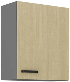 Felső konyheszekrény Scarmi 60 G-72 1F (Antracit + Herringbone scandi). 1049768