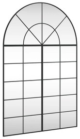 fekete ívelt vas fali tükör 100x150 cm